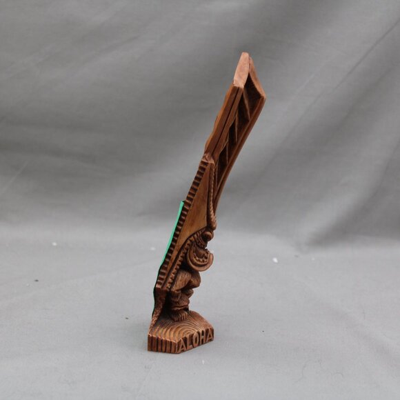 Vintage Coco Joes Tiki - Lono Big Headress - Hapa Wood Tagged - Picture 8 of 9